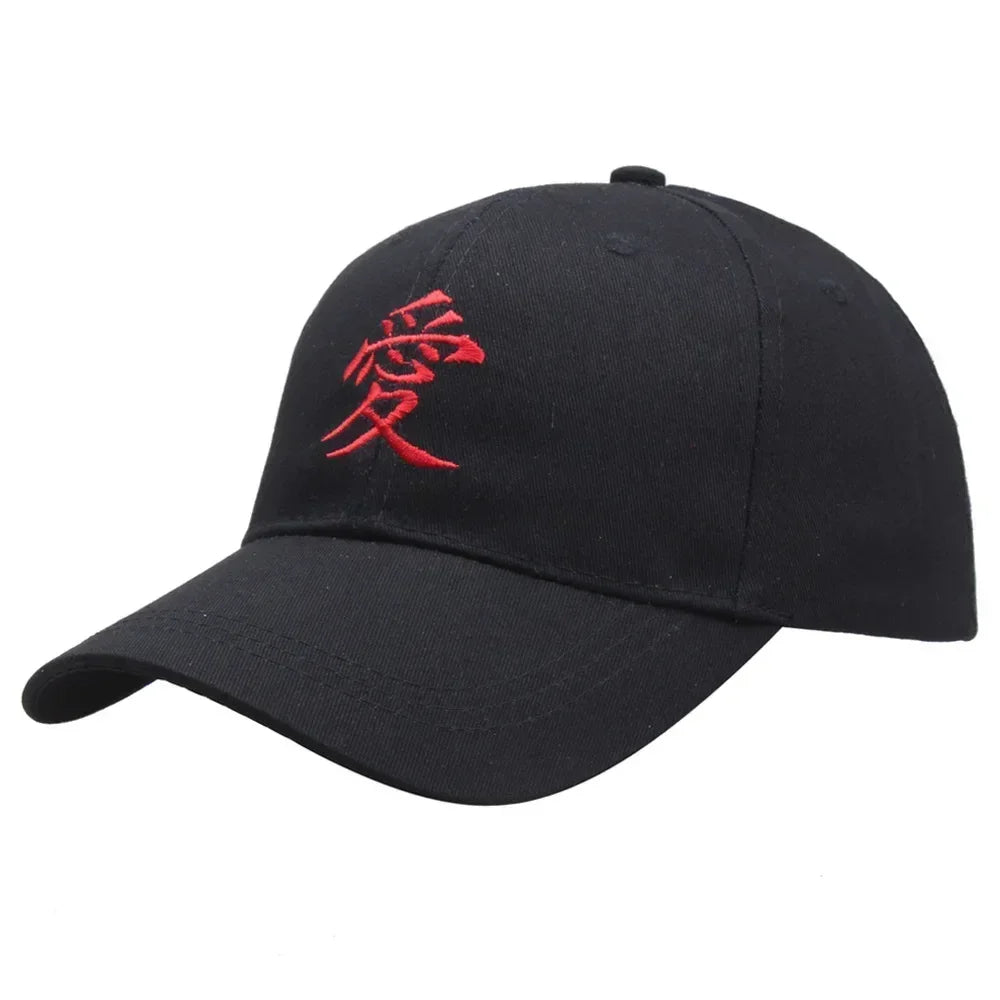 Japanese Anime Naruto Character Baseball Cap Embroidery Adjustable Unisex Red Cloud Outdoor Sun Hat Sports Hip-hop Style