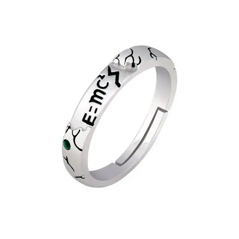 Anime Dr.Stone Ring Ishigami Senkuu Cosplay Unisex Adjustable Opening Rings Jewelry Props Accessories Gifts