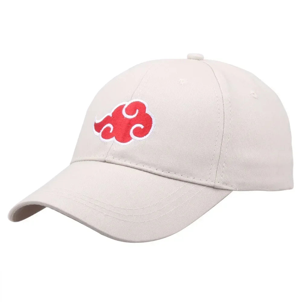 Japanese Anime Naruto Character Baseball Cap Embroidery Adjustable Unisex Red Cloud Outdoor Sun Hat Sports Hip-hop Style