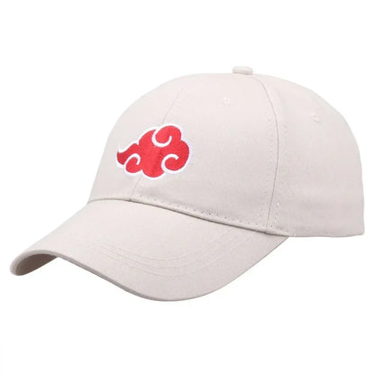 Japanese Anime Naruto Character Baseball Cap Embroidery Adjustable Unisex Red Cloud Outdoor Sun Hat Sports Hip-hop Style