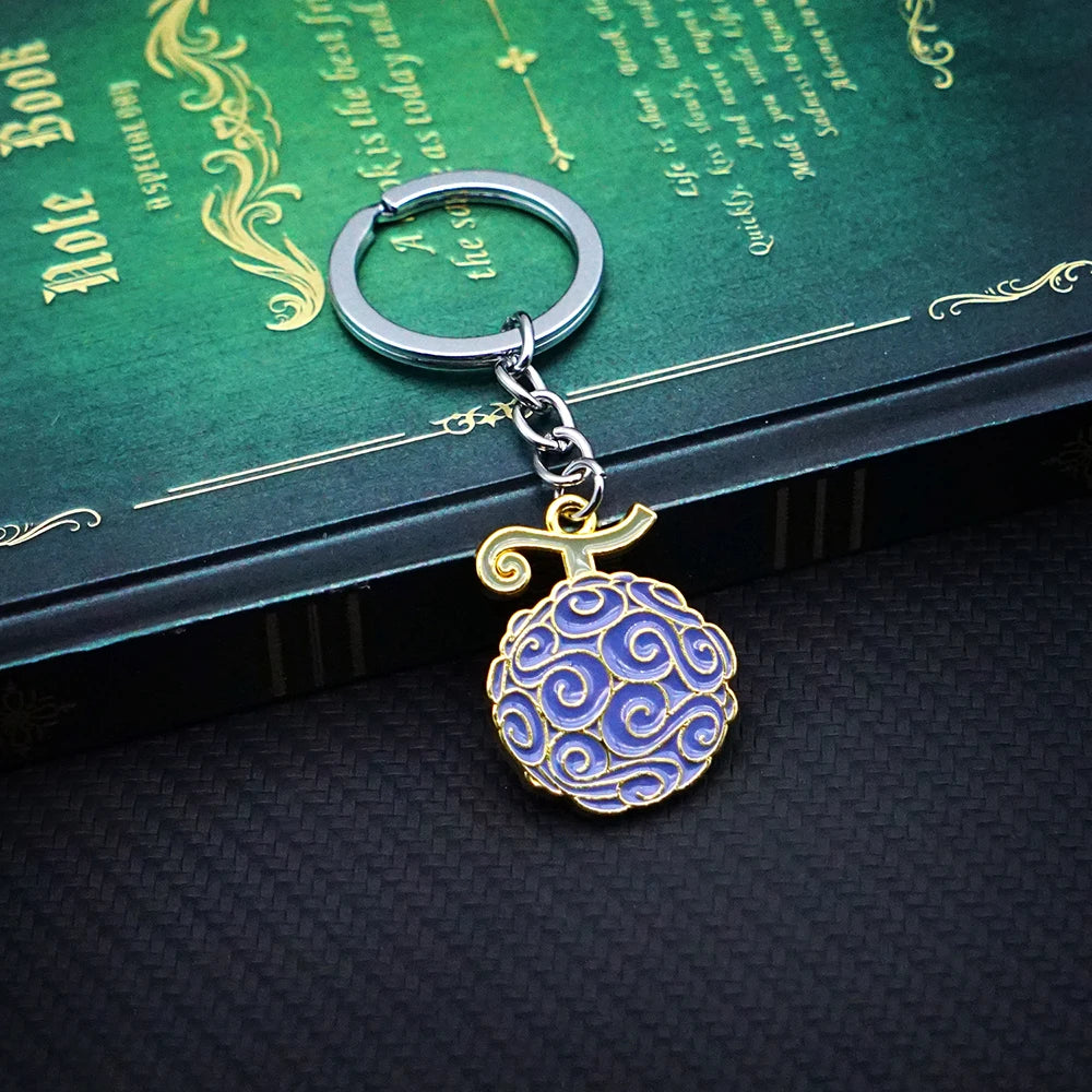 Anime Devil Fruit Necklace for Women Men Metal Necklaces Ace Law Gomu Ope Mera no Mi Jewelry Pendant Chains Choker Collares