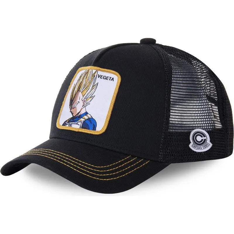 Dragon Ball Z Baseball Hat Goku Super Saiyan Cartoon Mesh Sunhat for Men and Women Anime Hats Fashion Patch Trucker Cap