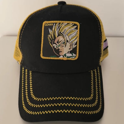 Dragon Ball Z Baseball Hat Goku Super Saiyan Cartoon Mesh Sunhat for Men and Women Anime Hats Fashion Patch Trucker Cap