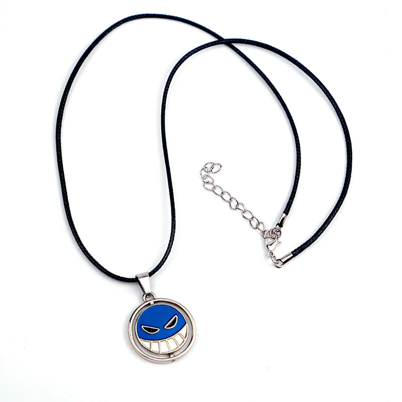 Ace Necklace for Women Men Anime Metal Necklaces Jewelry Rotating Pendant Chains Choker Collares Charm Gift