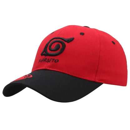 Japanese Anime Naruto Character Baseball Cap Embroidery Adjustable Unisex Red Cloud Outdoor Sun Hat Sports Hip-hop Style
