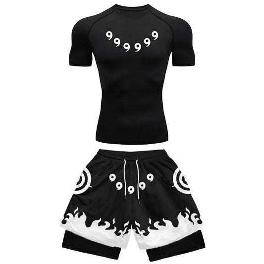 Ensemble Sport "Naruto" – T-shirt + Short Compression | Kyubi