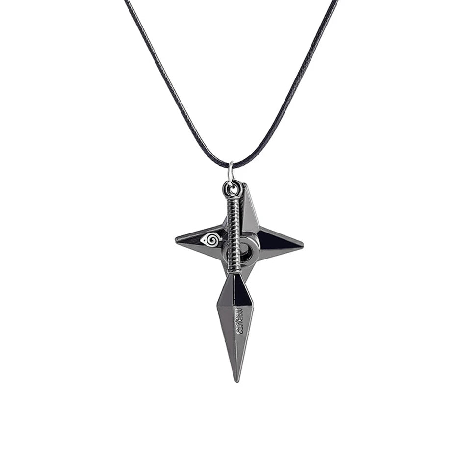 Anime Naruto Action Figures Necklace Ring Cosplay Accessories Uzumaki Zumaki Shuriken Kakashi Jewelry Kids Children Toy Gift