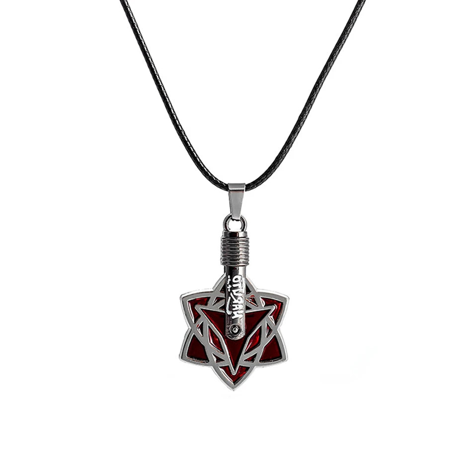 Anime Naruto Action Figures Necklace Ring Cosplay Accessories Uzumaki Zumaki Shuriken Kakashi Jewelry Kids Children Toy Gift