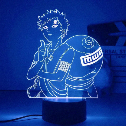 Anime Naruto Kakashi Shippuden Uchiha Sasuke Hatake Characters 3D LED Night Lights Action Figure Collection Model Toys Gifts