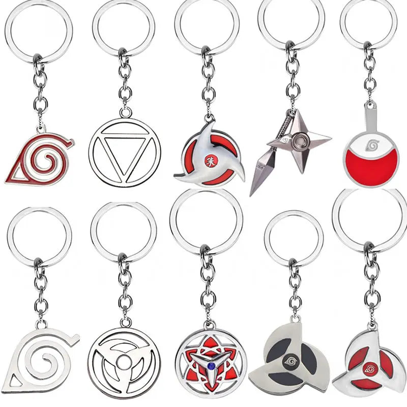 Anime Naruto Action Figures Necklace Ring Cosplay Accessories Uzumaki Zumaki Shuriken Kakashi Jewelry Kids Children Toy Gift