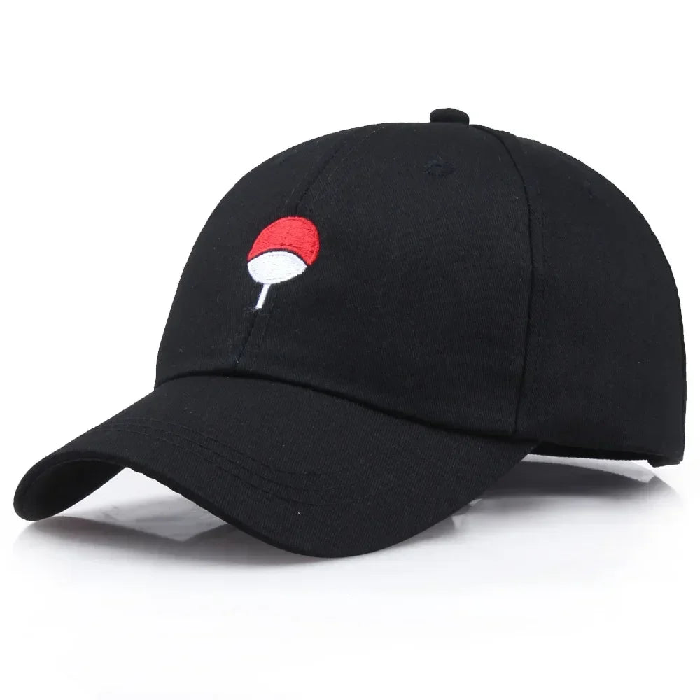 Japanese Anime Naruto Character Baseball Cap Embroidery Adjustable Unisex Red Cloud Outdoor Sun Hat Sports Hip-hop Style