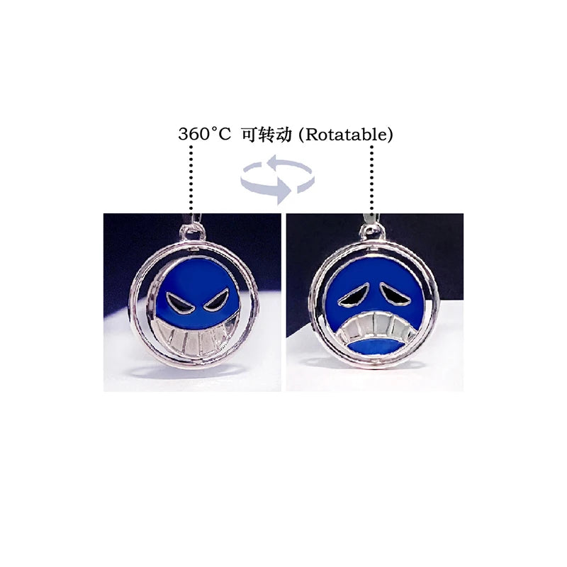 Ace Necklace for Women Men Anime Metal Necklaces Jewelry Rotating Pendant Chains Choker Collares Charm Gift