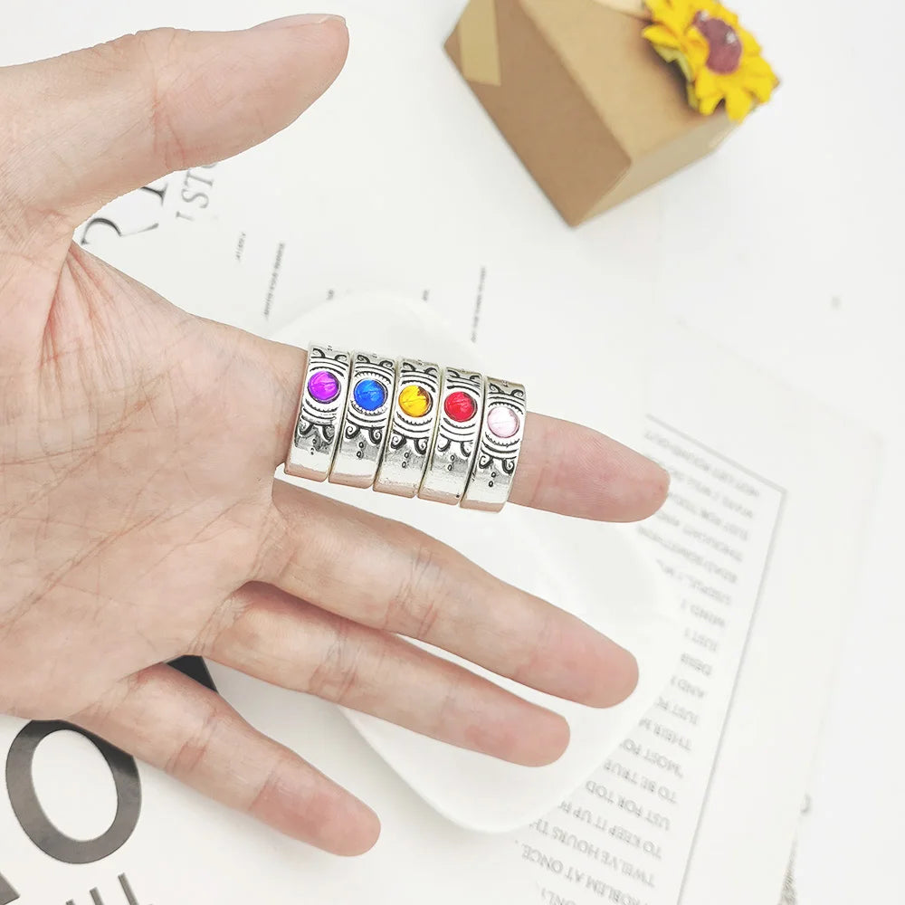 Anime Puella Magi Madoka Magica Cosplay Necklace Kaname Madoka Miki Sayaka Soul Gem Pendant Necklace Ring Set Fashion Jewelry