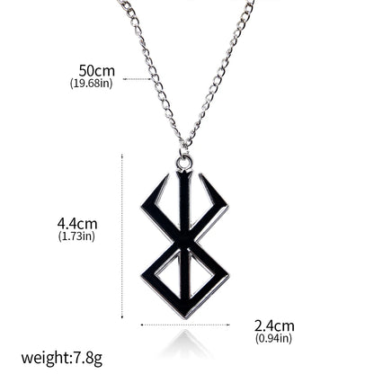 Berserk Anime Keychain Necklace Guts Sword Jewelry Set Key Chain Keyrings Keychains for Men Women Accessories Key Ring Pendant