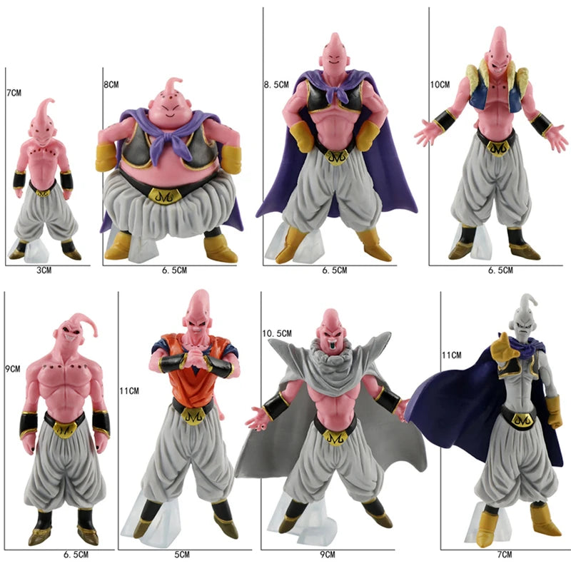 8Pcs/Set Dragon Ball Z Majin Buu Figure Toys DBZ Super Saiyan Action Figurine Anime Collection PVC Model Dolls Birthday Gift Kid