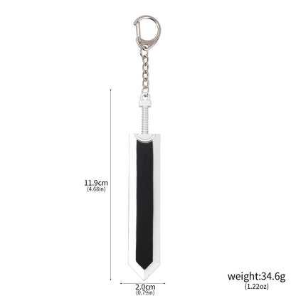 Berserk Anime Keychain Necklace Guts Sword Jewelry Set Key Chain Keyrings Keychains for Men Women Accessories Key Ring Pendant