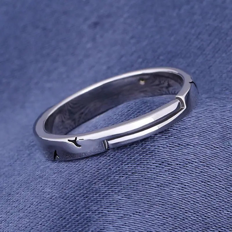 Anime Dr.Stone Ring Ishigami Senkuu Cosplay Unisex Adjustable Opening Rings Jewelry Props Accessories Gifts