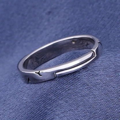 Anime Dr.Stone Ring Ishigami Senkuu Cosplay Unisex Adjustable Opening Rings Jewelry Props Accessories Gifts