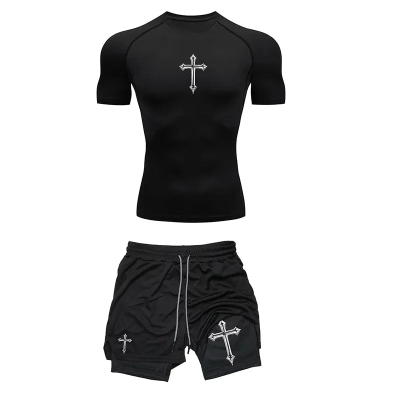 Ensemble Sport Manga "Kuroro" – T-shirt + Short Compression | Hunter x Hunter