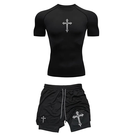 Ensemble Sport Manga "Kuroro" – T-shirt + Short Compression | Hunter x Hunter