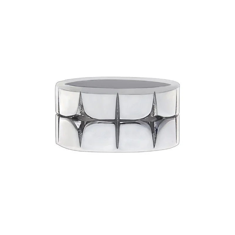 Fashion Retro Silver Color Cross Star Rings for Women Men Punk Gothic Couple Rings Festivals Party Jewelry Daily Accessories New