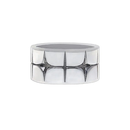 Fashion Retro Silver Color Cross Star Rings for Women Men Punk Gothic Couple Rings Festivals Party Jewelry Daily Accessories New