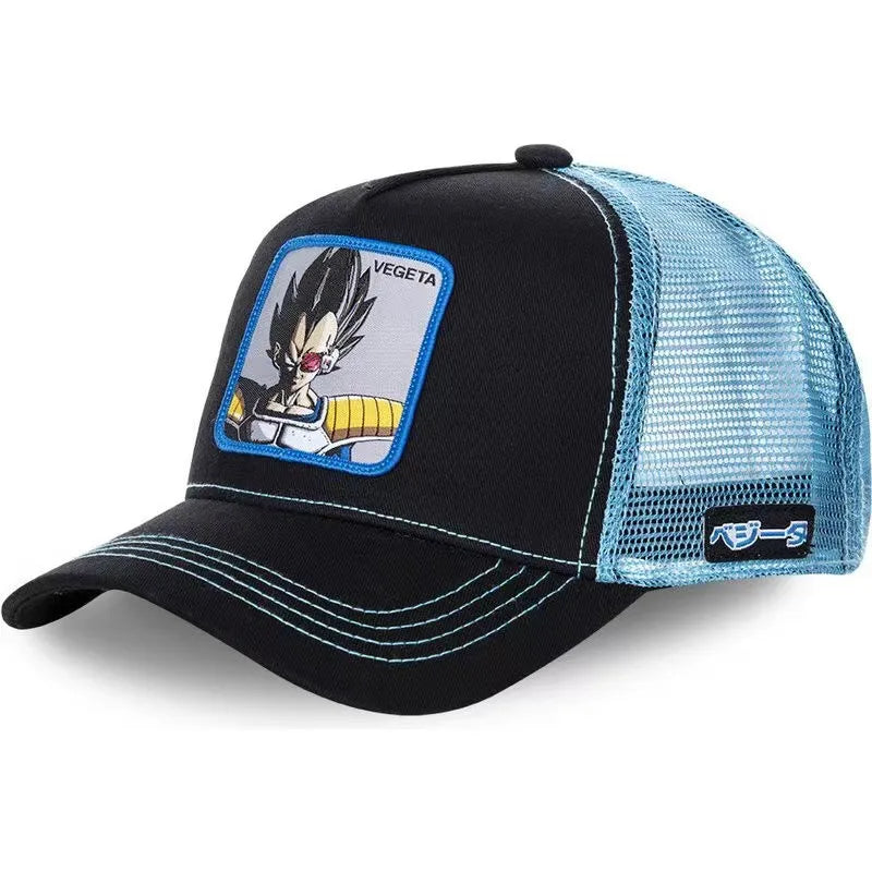 Dragon Ball Z Baseball Hat Goku Super Saiyan Cartoon Mesh Sunhat for Men and Women Anime Hats Fashion Patch Trucker Cap