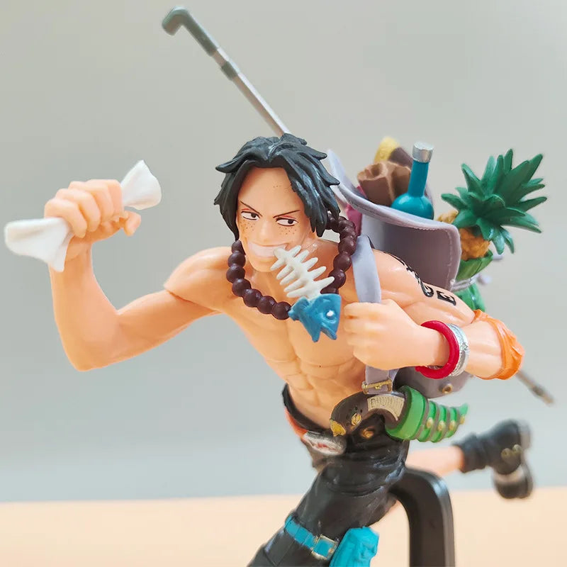 Bandai One Piece Figure Luffy Three Brothers 3PCS/Set Of Sabo Ace Luffy Anime Model Office Decorations Children Collection Gift