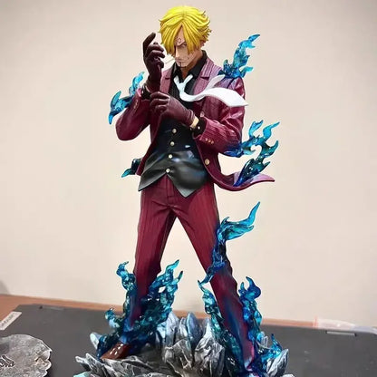 25cm/9.8inch One Piece anime character smoking Sanji PVC Action Figure Model Statue Decoration Collection Toys Birthday Gift