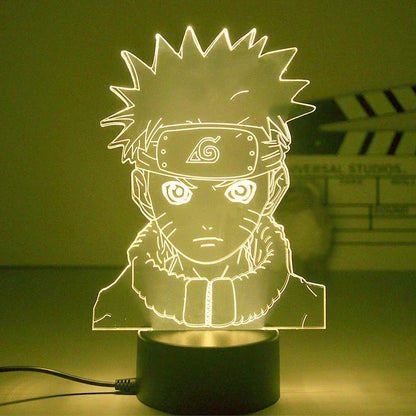Anime Naruto Kakashi Shippuden Uchiha Sasuke Hatake Characters 3D LED Night Lights Action Figure Collection Model Toys Gifts