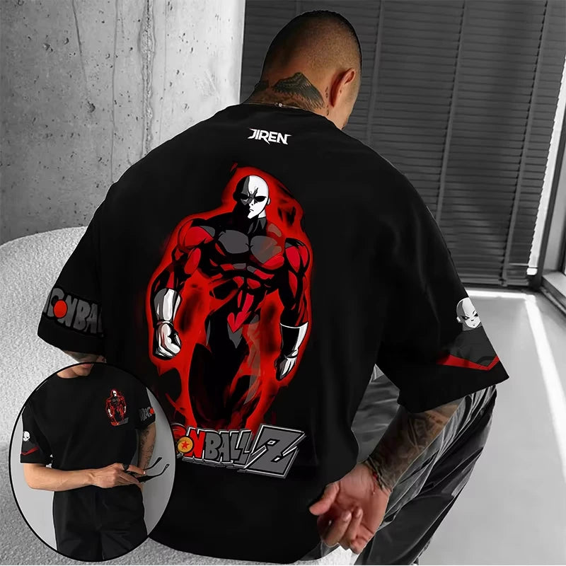 Naruto Sasuke Summer Men's T-shirt Cotton Japanese Anime Personality Print Loose Cotton T-shirt Daily with Casual Short Sleeves