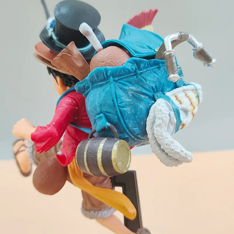 Bandai One Piece Figure Luffy Three Brothers 3PCS/Set Of Sabo Ace Luffy Anime Model Office Decorations Children Collection Gift