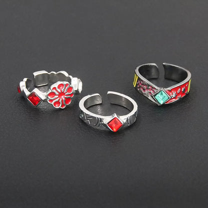 Anime Demon Slayer Kimetsu No Yaiba Ring Tanjirou Mitsuri Tokitou Muichirou Adjustable Finger Rings for Women Men Jewelry