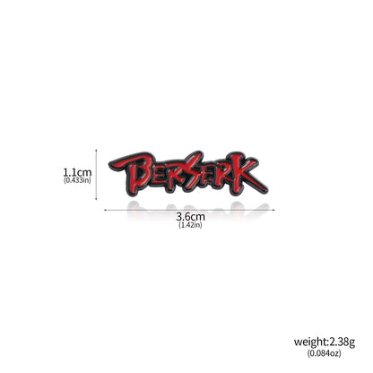 Berserk Anime Keychain Necklace Guts Sword Jewelry Set Key Chain Keyrings Keychains for Men Women Accessories Key Ring Pendant