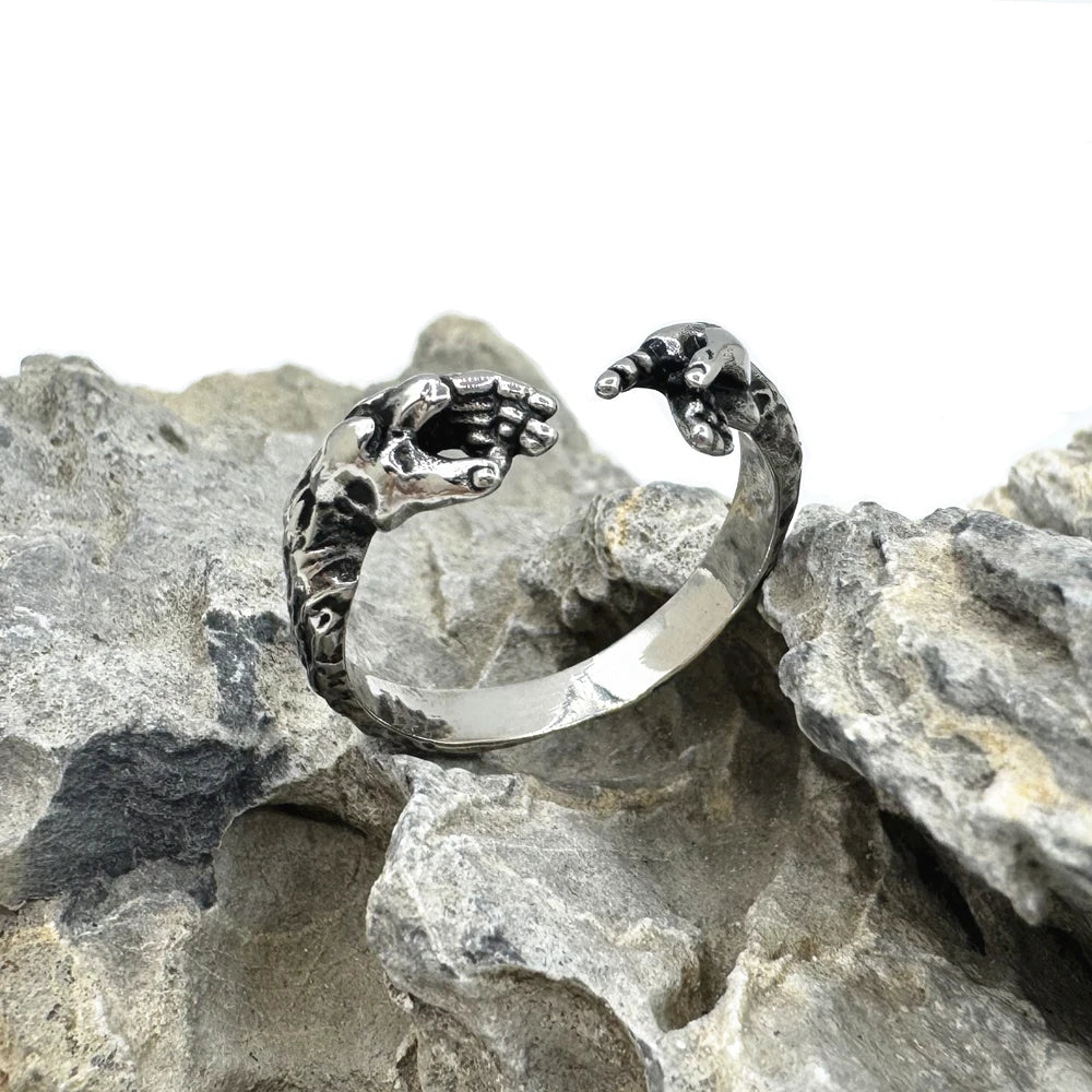 Hands Of God Ring 316L Stainless Steel Jewelry Unisex Saint Touch The Sky Ring size 7-13