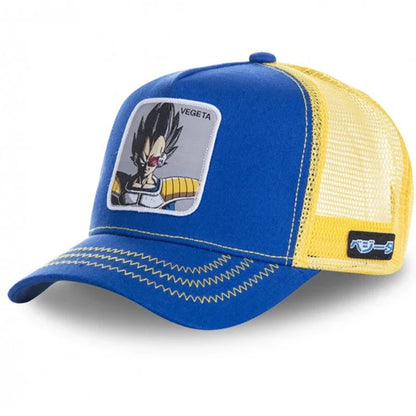 New Dragon Ball Son Goku Cap Summer Travel Peaked Cap Men's Embroidery Hip-Hop Cap Style Sun Visor Adjustable Trucker Mesh Cap