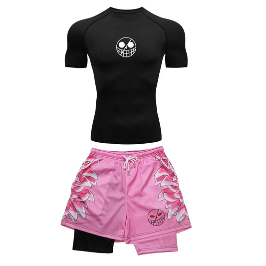 Ensemble Sport Manga "Doflamingo" – T-shirt + Short Compression | One Piece