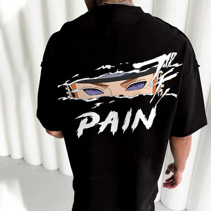 Naruto Animation Derivatives Anime Oversized T Shirt Men's Summer Streetwear Print Casual Cotton Round Neck Short Sleeve Tee