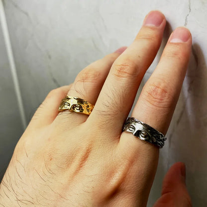 Retro Half Face Venus Ring For Men Women Greek Mythology Vintage Punk Gothic Art Open Ring Unisex Accessories Designer Jewelry