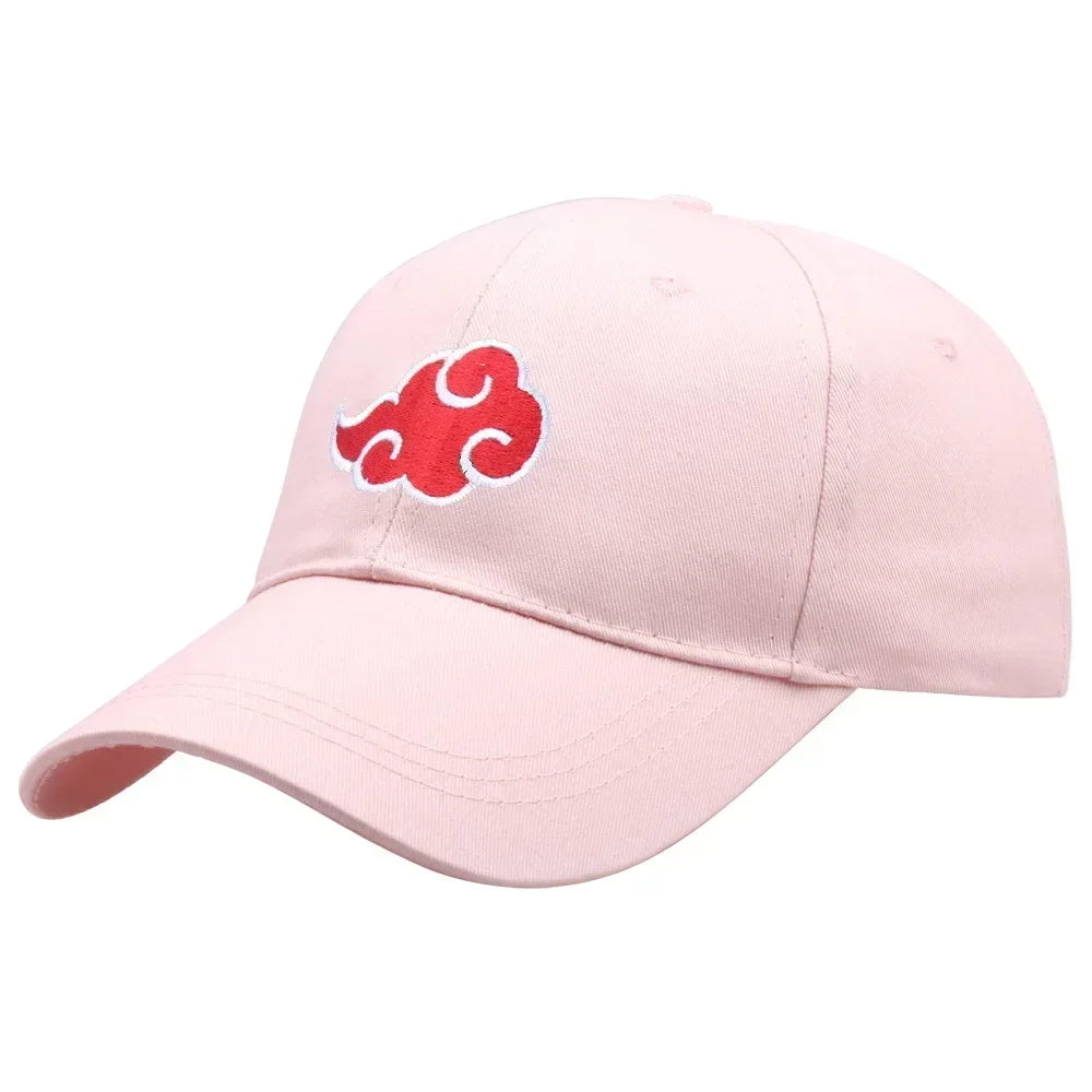 Japanese Anime Naruto Character Baseball Cap Embroidery Adjustable Unisex Red Cloud Outdoor Sun Hat Sports Hip-hop Style