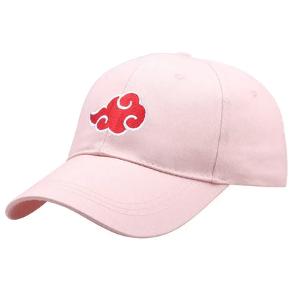 Japanese Anime Naruto Character Baseball Cap Embroidery Adjustable Unisex Red Cloud Outdoor Sun Hat Sports Hip-hop Style