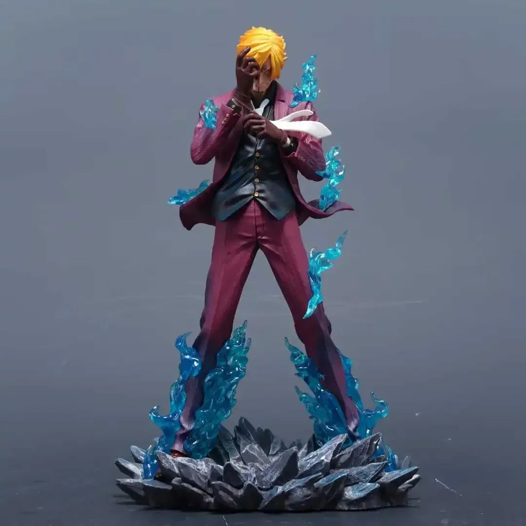 25cm/9.8inch One Piece anime character smoking Sanji PVC Action Figure Model Statue Decoration Collection Toys Birthday Gift