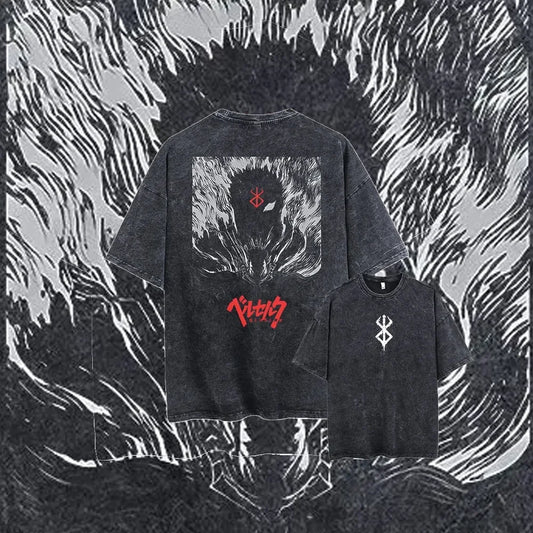 Anime Berserk T-shirts for Men New in Tops and T-shirts Cotton Men's Clothing Y2k Oversized GYM Graphic Sexmachine Vintage T-shi