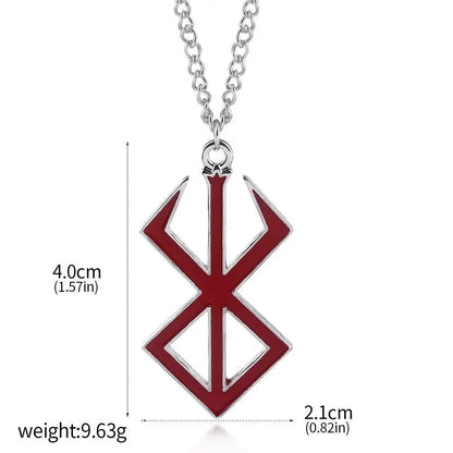 Berserk Anime Keychain Necklace Guts Sword Jewelry Set Key Chain Keyrings Keychains for Men Women Accessories Key Ring Pendant