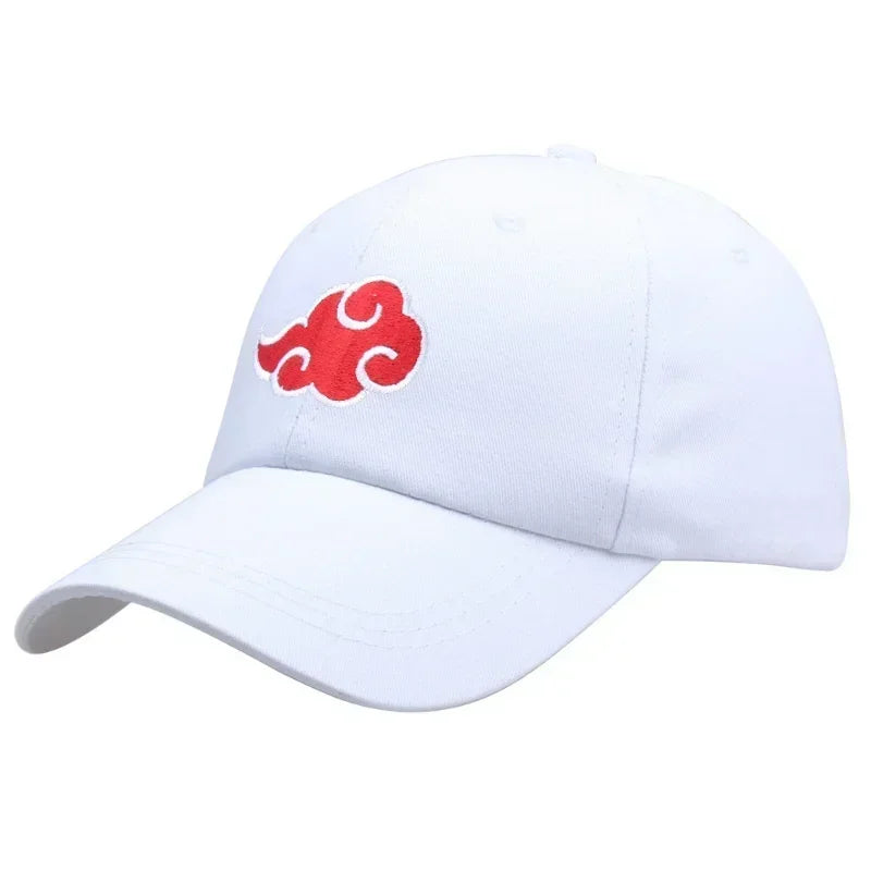 Japanese Anime Naruto Character Baseball Cap Embroidery Adjustable Unisex Red Cloud Outdoor Sun Hat Sports Hip-hop Style