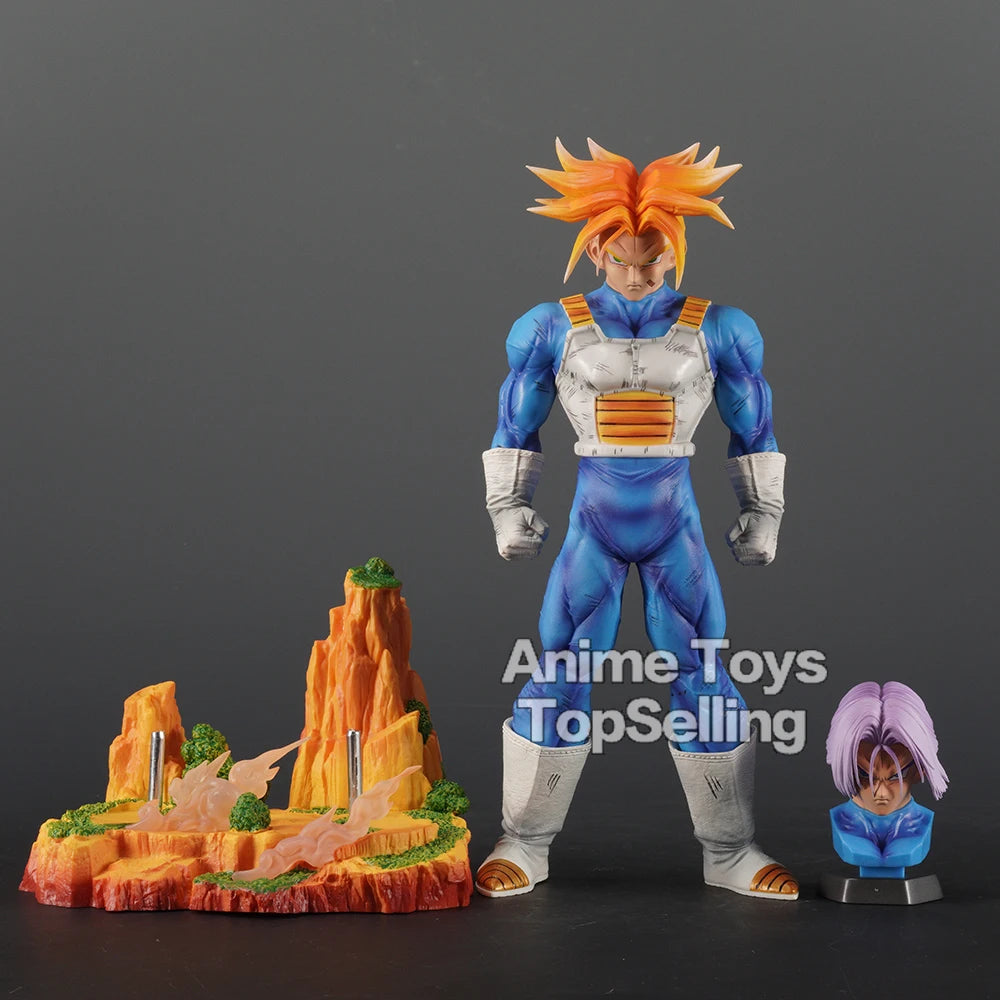 30cm/11.81in Anime Dragon Ball Z Trunks Figure Two heads Action Figures PVC Statue Collection Model Toys for Children Gifts