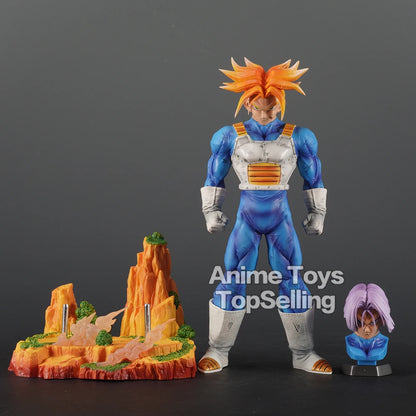 30cm/11.81in Anime Dragon Ball Z Trunks Figure Two heads Action Figures PVC Statue Collection Model Toys for Children Gifts