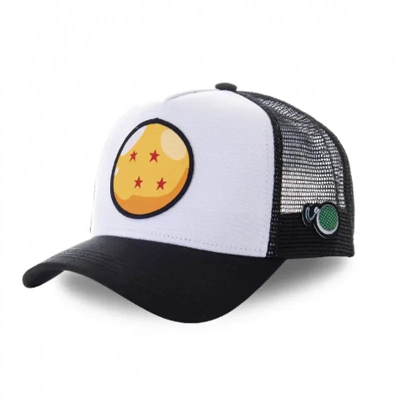 Dragon Ball Z Baseball Hat Goku Super Saiyan Cartoon Mesh Sunhat for Men and Women Anime Hats Fashion Patch Trucker Cap