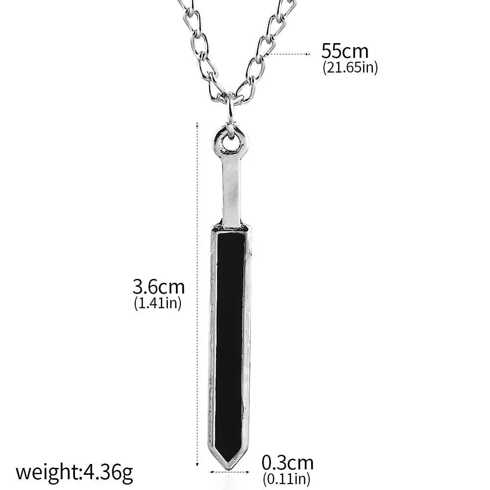 Berserk Anime Keychain Necklace Guts Sword Jewelry Set Key Chain Keyrings Keychains for Men Women Accessories Key Ring Pendant