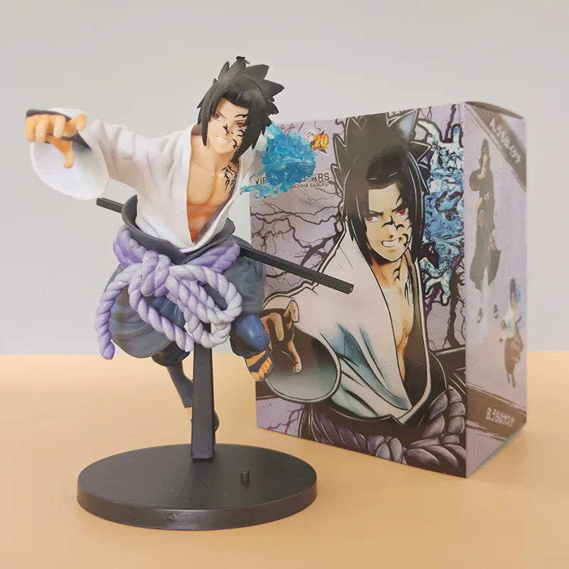 Naruto Sasuke Anime Action Figure Toys 20CM Uchiha Cartoon PVC Figurine Collection Desk Decoration Model Dolls Birthday Gifts